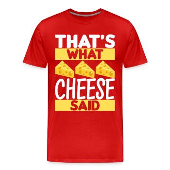Amateurs de fromage Gouda - T-shirt bio Premium Homme - rouge - Devant - Damien (186cm)