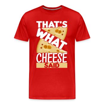 Amateurs de fromage Gouda - T-shirt bio Premium Homme - rouge - Devant - Damien (186cm)