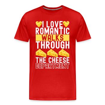 Amateurs de fromage Gouda - T-shirt bio Premium Homme - rouge - Devant - Damien (186cm)