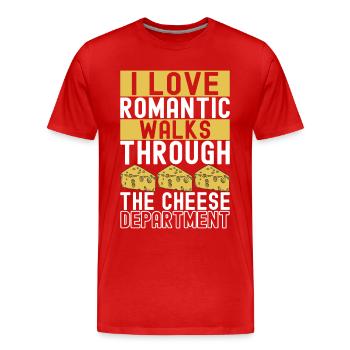 Amateurs de fromage Gouda - T-shirt bio Premium Homme - rouge - Devant - Damien (186cm)