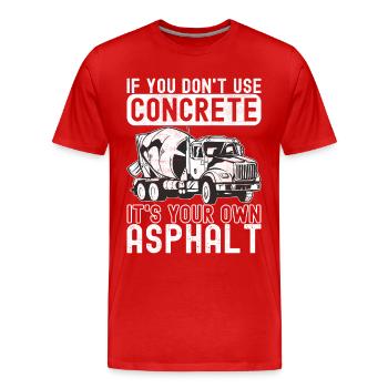 Construction workers Craftsmen Concrete workers - Men's Premium Organic T-Shirt - red - Front - Damien (186cm)