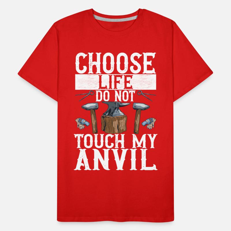 Enclume de forge forgeuse T-shirt bio Premium Homme