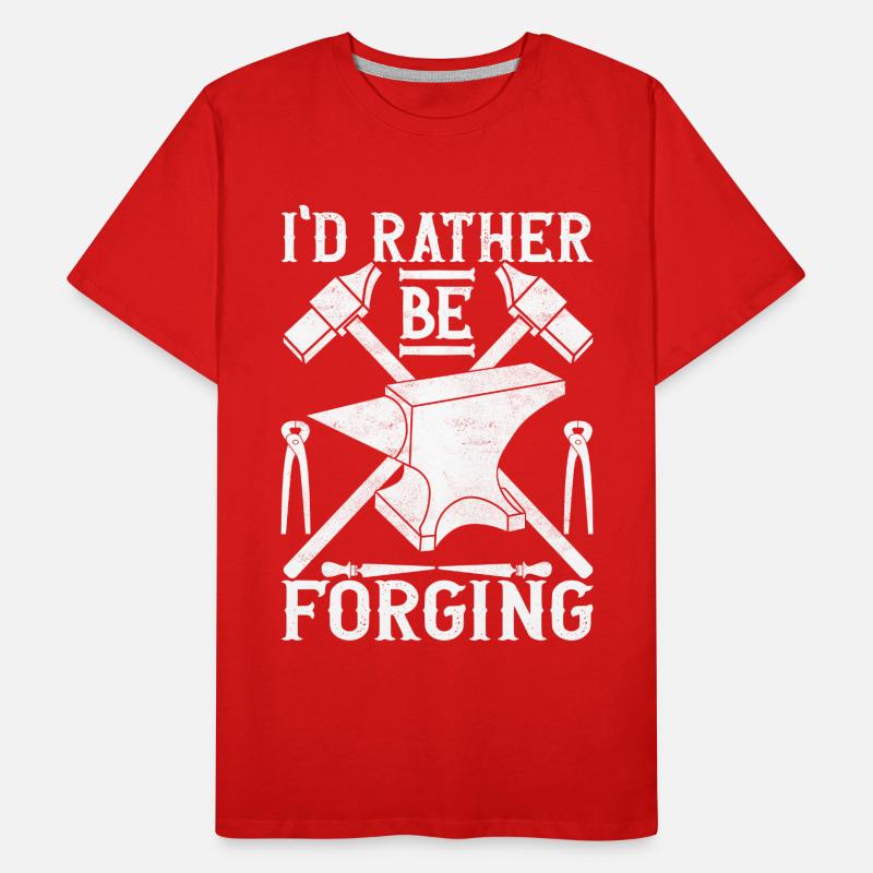Enclume de forge forgeuse T-shirt bio Premium Homme