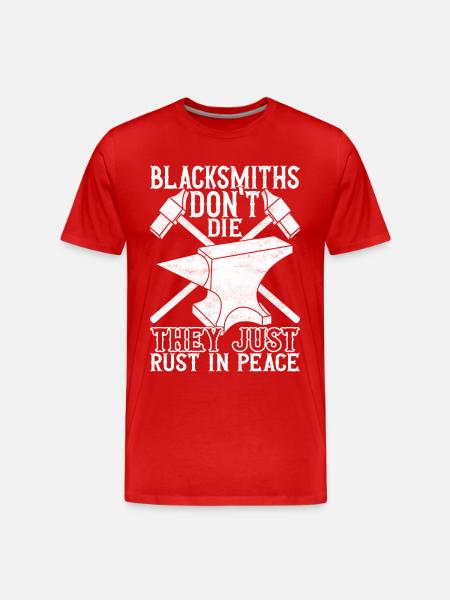 Blacksmith Forging Anvil - Men's Premium Organic T-Shirt - red