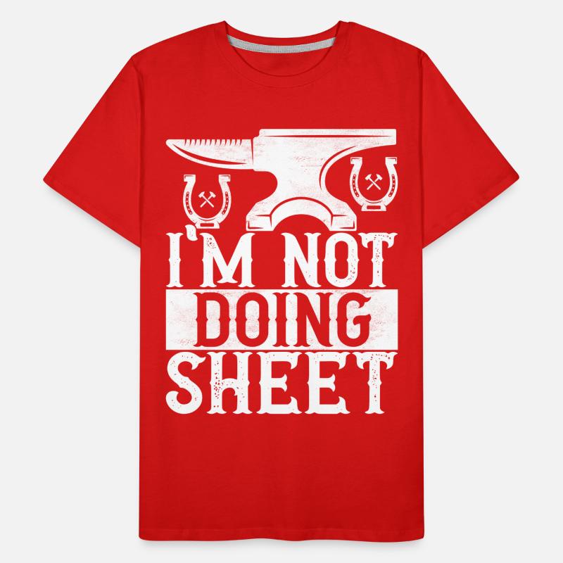 Blacksmith Forging Anvil Men's Premium Organic T-Shirt