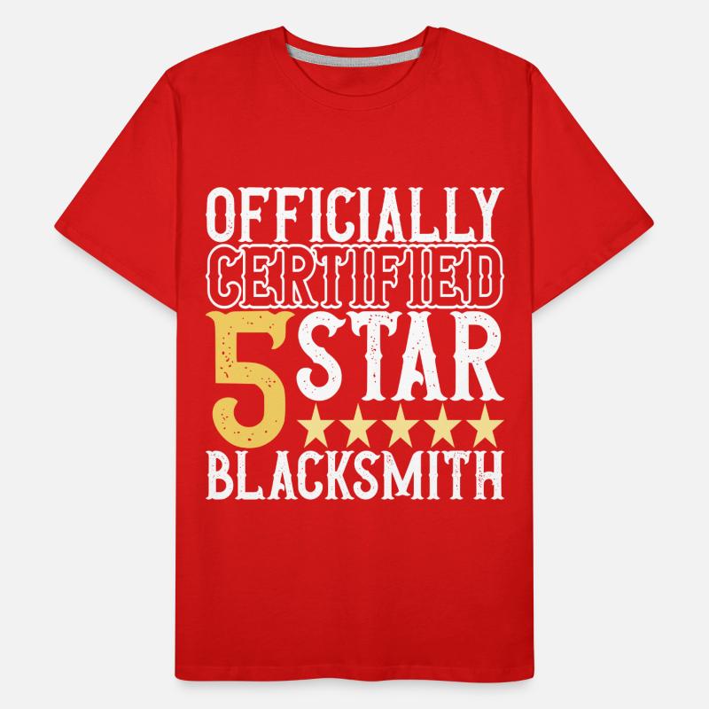 Blacksmith Forging Anvil Men's Premium Organic T-Shirt