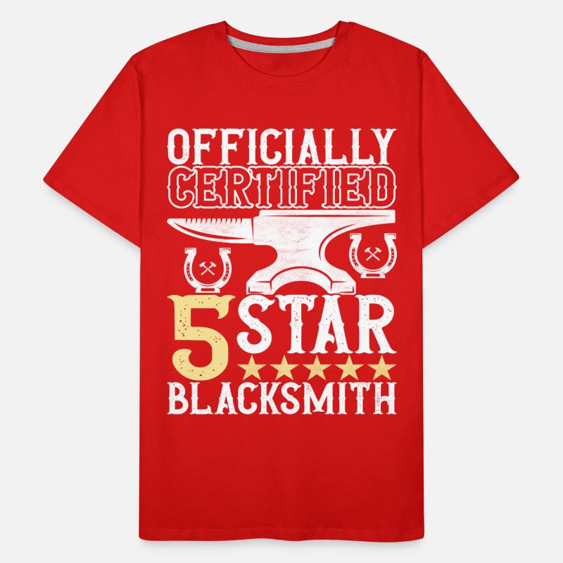 Blacksmith Forging Anvil Men's Premium Organic T-Shirt