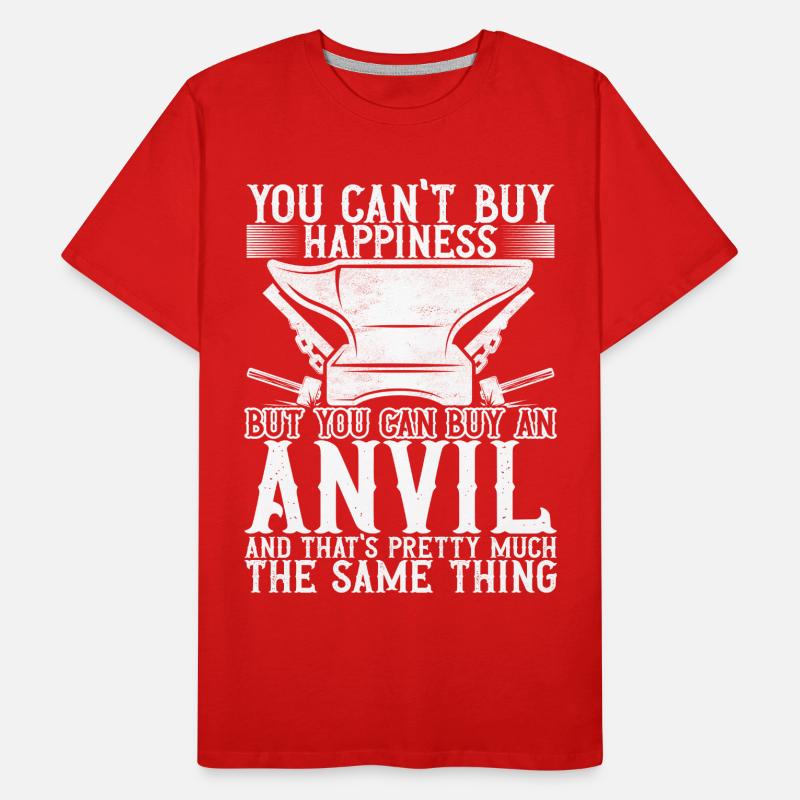 Blacksmith Forging Anvil Men's Premium Organic T-Shirt