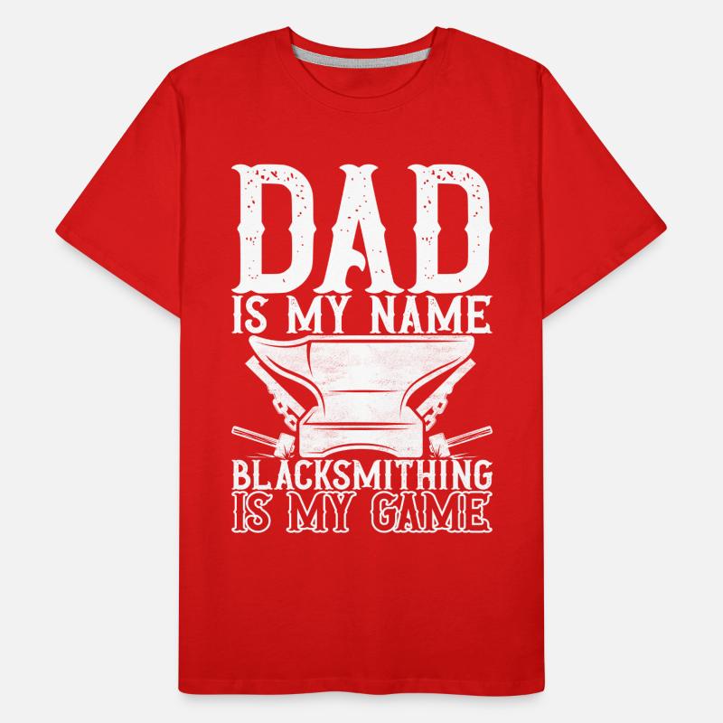 Blacksmith Forging Anvil Men's Premium Organic T-Shirt
