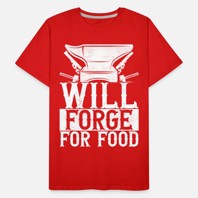 Enclume de forge forgeuse T-shirt bio Premium Homme