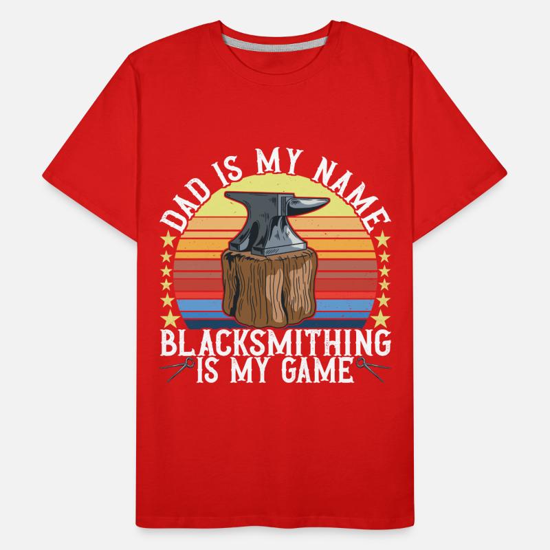 Enclume de forge forgeuse T-shirt bio Premium Homme