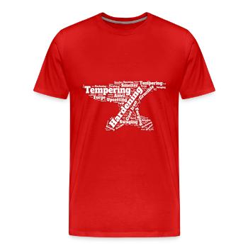 Blacksmith Forging Anvil - Men's Premium Organic T-Shirt - red - Front - Damien (186cm)