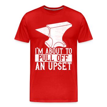 Blacksmith Forging Anvil - Men's Premium Organic T-Shirt - red - Front - Damien (186cm)