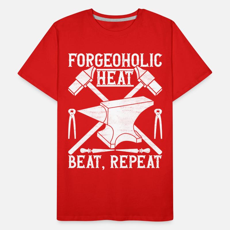 Enclume de forge forgeuse T-shirt bio Premium Homme