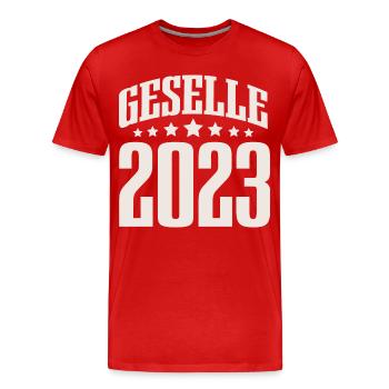 Geselle 2023 Gesellenprüfung - Männer Premium Bio T-Shirt - Rot - Vorne - Damien (186cm)