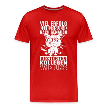 Abschiedsgeschenk Kollege Jobwechsel - Männer Premium Bio T-Shirt - Rot - Vorne - Damien (186cm)