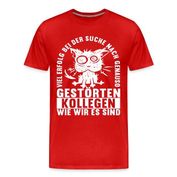 Abschiedsgeschenk Kollege Jobwechsel - Männer Premium Bio T-Shirt - Rot - Vorne - Damien (186cm)