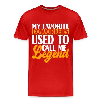 Farewell gift from colleague Jobwechsel - Men's Premium Organic T-Shirt - red - Front - Damien (186cm)