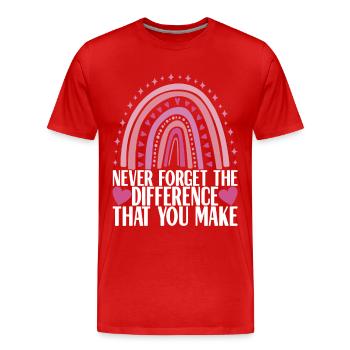 Farewell gift from colleague Jobwechsel - Men's Premium Organic T-Shirt - red - Front - Damien (186cm)
