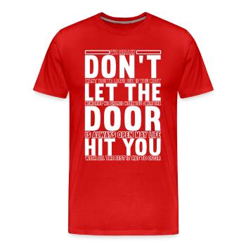 Farewell gift from colleague Jobwechsel - Men's Premium Organic T-Shirt - red - Front - Damien (186cm)