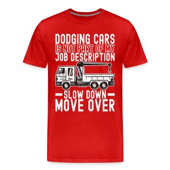 Service de remorquage de dépanneuse - T-shirt bio Premium Homme - rouge - Devant - Damien (186cm)