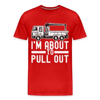 Abschleppwagen Abschleppdienst - Männer Premium Bio T-Shirt - Rot - Vorne - Damien (186cm)