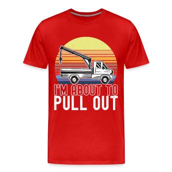 Service de remorquage de dépanneuse - T-shirt bio Premium Homme - rouge - Devant - Damien (186cm)