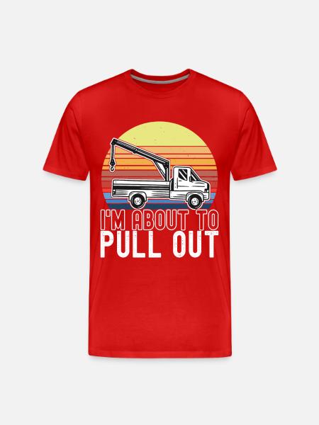 Abschleppwagen Abschleppdienst - Männer Premium Bio T-Shirt - Rot