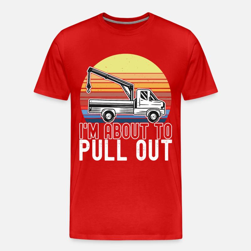 Abschleppwagen Abschleppdienst - Männer Premium Bio T-Shirt - Rot