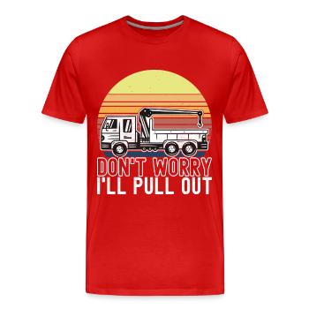 Abschleppwagen Abschleppdienst - Männer Premium Bio T-Shirt - Rot - Vorne - Damien (186cm)