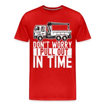 Service de remorquage de dépanneuse - T-shirt bio Premium Homme - rouge - Devant - Damien (186cm)