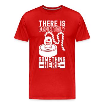Magnet Fischer Magnet Fischen - Männer Premium Bio T-Shirt - Rot - Vorne - Damien (186cm)