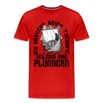 Wikinger Nordische Mythologie - Männer Premium Bio T-Shirt - Rot - Vorne - Damien (186cm)