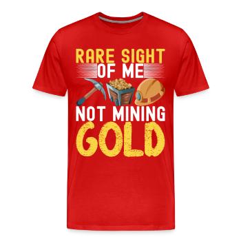 Gold Diggers Gold Mining - Men's Premium Organic T-Shirt - red - Front - Damien (186cm)