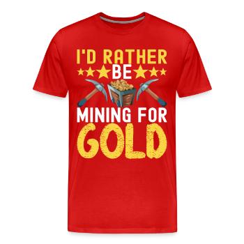 Chercheurs d’or Extraction d’or - T-shirt bio Premium Homme - rouge - Devant - Damien (186cm)