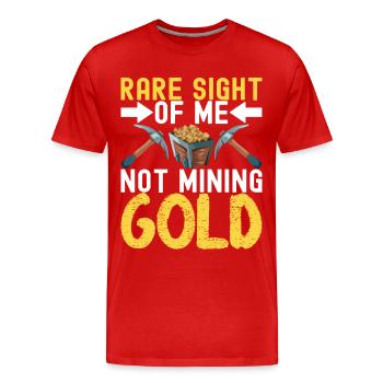 Gold Diggers Gold Mining - Men's Premium Organic T-Shirt - red - Front - Damien (186cm)