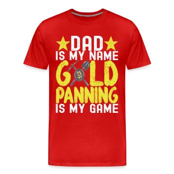 Gold Diggers Gold Mining - Men's Premium Organic T-Shirt - red - Front - Damien (186cm)