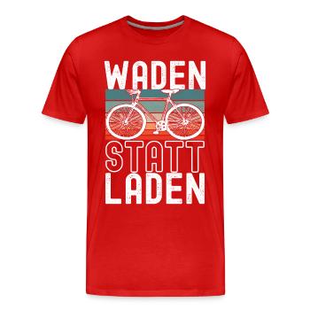 Fahrrad Fahrradfahrer - Männer Premium Bio T-Shirt - Rot - Vorne - Damien (186cm)