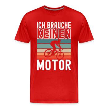 Fahrrad Fahrradfahrer - Männer Premium Bio T-Shirt - Rot - Vorne - Damien (186cm)