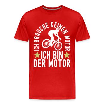 Fahrrad Fahrradfahrer - Männer Premium Bio T-Shirt - Rot - Vorne - Damien (186cm)