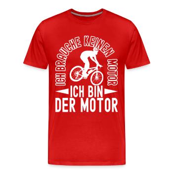 Fahrrad Fahrradfahrer - Männer Premium Bio T-Shirt - Rot - Vorne - Damien (186cm)
