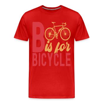 Fahrrad Fahrradfahrer - Männer Premium Bio T-Shirt - Rot - Vorne - Damien (186cm)