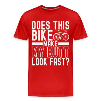 Fahrrad Fahrradfahrer - Männer Premium Bio T-Shirt - Rot - Vorne - Damien (186cm)