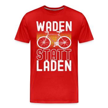 Fahrrad Fahrradfahrer - Männer Premium Bio T-Shirt - Rot - Vorne - Damien (186cm)