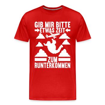 Fallschirmspringer Fallschirmsprung - Männer Premium Bio T-Shirt - Rot - Vorne - Damien (186cm)