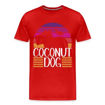Capybara Wasserschwein - T-shirt bio Premium Homme - rouge - Devant - Damien (186cm)