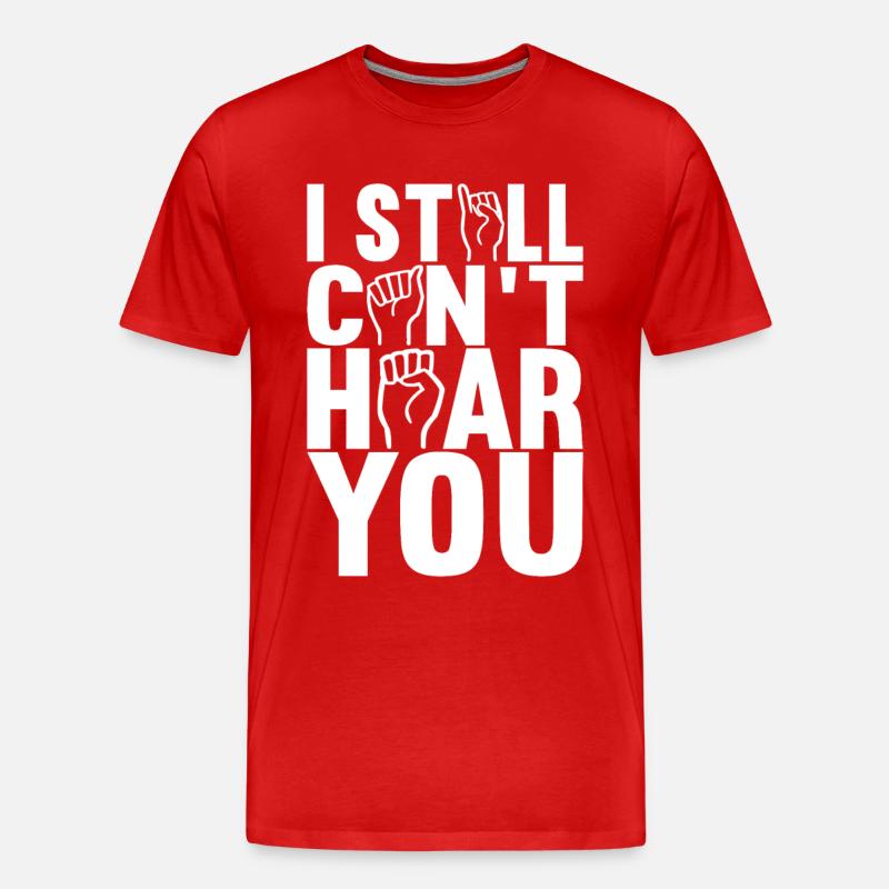 Taub Taubstumm Deaf - Männer Premium Bio T-Shirt - Rot