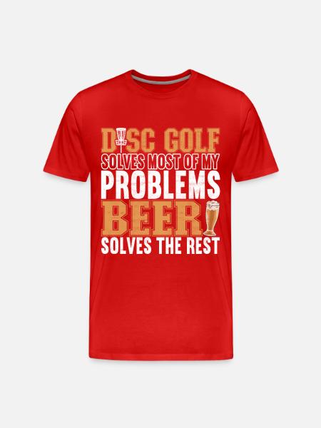Disc Golf Disc Golfer - Men's Premium Organic T-Shirt - red
