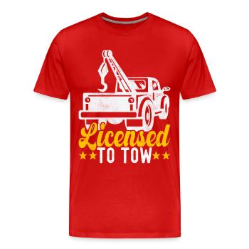 Service de remorquage de dépanneuse - T-shirt bio Premium Homme - rouge - Devant - Damien (186cm)
