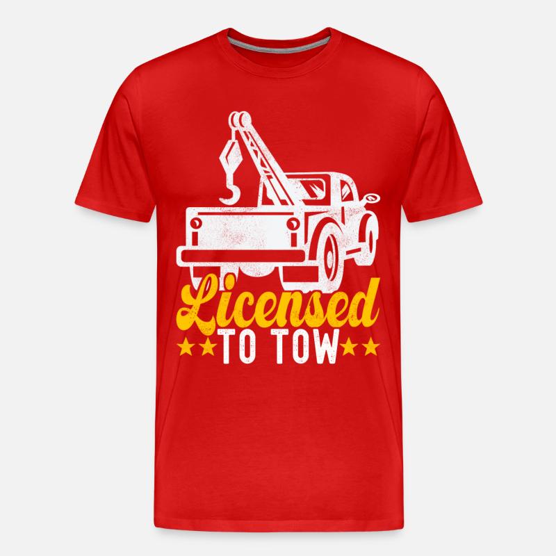 Abschleppwagen Abschleppdienst - Männer Premium Bio T-Shirt - Rot